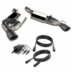 Exhaust System,2016-2018 Camaro SS 6.2L Axle Back Dual Tip Bumper W/ Black Tips