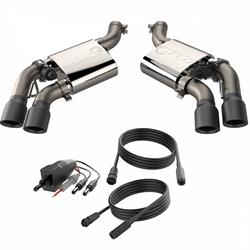 Exhaust System,2016-2018 Camaro SS 6.2L Axle Back Quad Tip Bumper W/ Black Tips