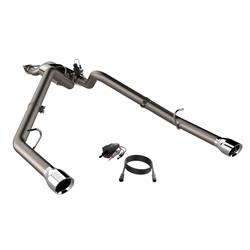 Exhaust System, Screamer, Cat-back, Stainless Steel, Natural, Split Rear Exit, Polished Tips, Ram, 5.7L, Kit