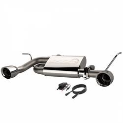 Exhaust System, Screamer, Axle-back, Stainless Steel, Polished Tip, Jeep, Kit