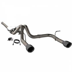 Exhaust System, Cat-back, Stainless Steel, Black Tip, Jeep, JLU, Kit