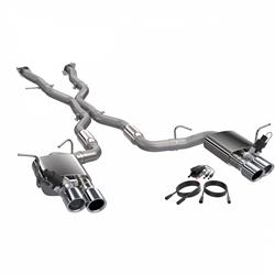 Exhaust System, Cat-back, Stainless Steel, Polished Tip, Jeep, Kit