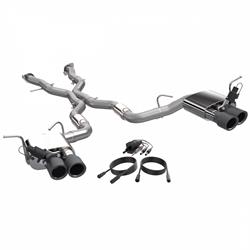 Exhaust System, Cat-back, Stainless Steel, Black Tip, Jeep, Kit