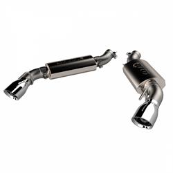 Exhaust System, AR3 Race Mufflers, Rear Axle-back, Dual, Stainless Steel, Natural, Side Exit, Chevy, 6.2L, Kit