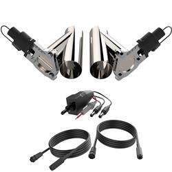 Exhaust Cutouts, Electric, Aluminum, Bolt-On, 3.0 in. Diameter, Kit