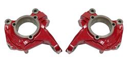 Steering Knuckle, High-Steer, Steel, Red, Jeep, JK Dana 30, JK Rubicon Dana 44, Pair