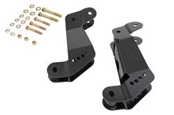 Control Arm Mounts, Control Arm Geometry Correction Brackets, Steel, Black, Bolt-in, Front, Jeep, Pair