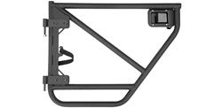 Tubular Doors, Steel, Black Powdercoated, Rear, Jeep, Pair