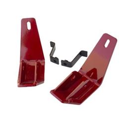 Skid Plate, Rear Shocks, Red Powdercoated, Steel, Jeep Gladiator, Each