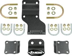 Dual Steering Stabilizer Brackets, Steel Black Powdercoated, Jeep Wrangler JL, Kit