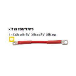 Battery Cable, Universal, Battery to Fuse Holder Cable, 6 in. Length, 3/16 in. and 5/16 in. Lugs, 7-Gauge, Each