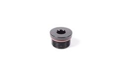 Plug Fitting, ORB, Internal Allen, -8 AN O-Ring, Aluminum, Black Anodized, Each