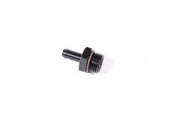 Fitting, Adapter, AN ORB to Hose Barb, Straight, Aluminum, Black Anodized, -8 AN, 8.5mm, Each