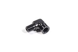 Fitting, Adapter, NPT, Male to Female, 90 Degree, Aluminum, Black Anodized, 1/8 in. NPT, Each