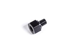 Fitting, Adapter, Metric to NPT, Straight, Aluminum, Black Anodized, M10 x 1.0, 1/8 in. NPT, Each