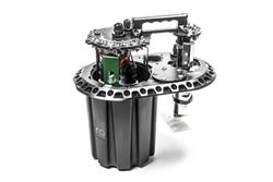 Radium Engineering FCST-X Brushless Ti Automotive E5LM Fuel Cell Surge Tank (Pumps NOT Included)