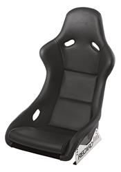 Racing Seat, POLE POSITION N.G., 4/5/6 POINT Belt, Leather Black Bolster, Leather Black Insert, Silver Logo