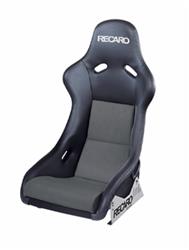 Racing Seat, POLE POSITION N.G., 4/5/6 POINT Belt, Leather Black Bolster, Suede Grey Insert, Silver Logo