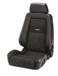 Racing Seat, Ergomed ES, 3 Point Belt, Passenger, Leather Black Bolster, Artista Black Insert, Grey Logo