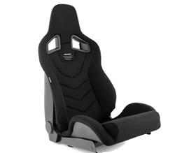 Seat, Sportster GT with Sub Hole, Reclining Bucket, Black, Nardo, Silver Logo, Driver Side, Each