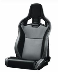 Seat, Cross Sportster ORV, Reclining Bucket, Black/Gray, Vinyl, Gray Logo, Driver Side, Each