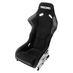 Seat, Profi SPG, Fixed Back Bucket, Black, Velour, White Logo, Driver/Passenger Side, Each