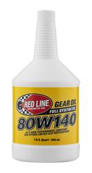 Gear Lube, GL-5, 80W140  Gear Oil, Synthetic, 1 qt., Set of 12