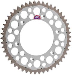 Sprocket, Rear, Aluminum/Steel, Silver Anodized, 48-Tooth, 520 Chain Size, Kawasaki, Suzuki, Each