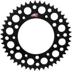 Sprocket, Rear, Aluminum, Black Anodized, 49-Tooth, 520 Chain Size, Kawasaki, Suzuki, Each