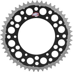 Sprocket, Rear, Aluminum/Steel, Black Anodized, 50-Tooth, 520 Chain Size, Suzuki, Each