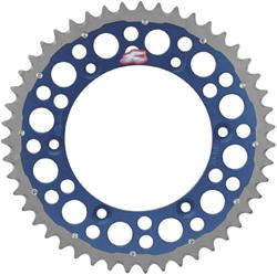 Sprocket, Rear, Aluminum/Steel, Blue Anodized, 49-Tooth, 520 Chain Size, for use on Honda®, Yamaha, Each