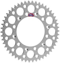 Sprocket, Rear, Aluminum, Silver Anodized, 49-Tooth, 520 Chain Size, for use on Honda®, Yamaha, Each