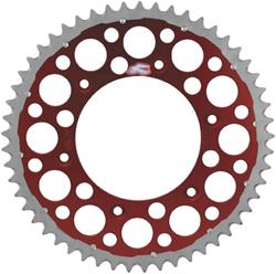 Sprocket, Rear, Aluminum/Steel, Red Anodized, 48-Tooth, 520 Chain Size, for use on Honda®, Each