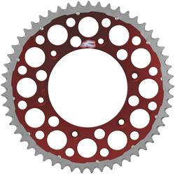 Sprocket, Rear, Aluminum/Steel, Red Anodized, 49-Tooth, 520 Chain Size, for use on Honda®, Each