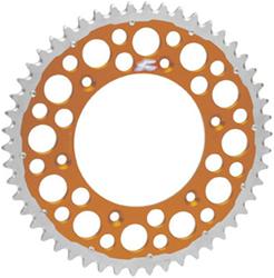 Sprocket, Rear, Aluminum/Steel, Orange Anodized, 48-Tooth, 520 Chain Size, Husaberg, KTM, Each