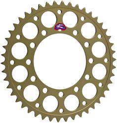 Sprocket, Rear, Aluminum, Gold Anodized, 48-Tooth, 520 Chain Size, for use on Honda®, Yamaha, Each