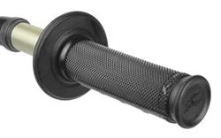 Grips, Ultra Tacky, Dual Compound, Rubber, Black, Twist Throttle Compatible, 7/8 in. Bar Diameter, Pair