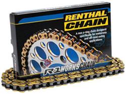 Drive Chain, R1 Works, 420 Size, 120-Links, 4.496 lbs./in. Tensile Strength, Gold/Black, Each