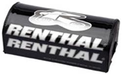 Handlebar Pad, Fatbar, 1 1/8 in. Size, Foam, Vinyl Cover, Black, Renthal Logo, Each