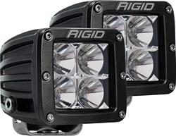 Flood Lights, D-Series, Clear Lens, 17.3 Watts, 9-36 V, Black, Pair