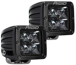 Auxiliary Light, D-Series Pro Midnight Edition, Spot, Clear Lens, Black Aluminum Housing, Pair