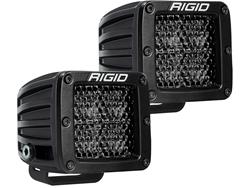Auxiliary Lights, D-Series, Diffused Lens, 30 Watts, 36 V, Black, Square Housing, Flush Mount, Pair