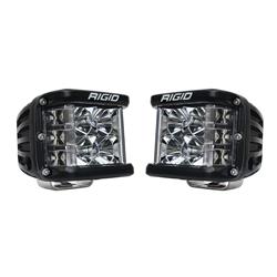 Auxiliary Light, D-SS Pro LED, Spot, Square, Clear Lens, Black Housing, Pair