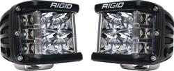 Auxiliary Light, D-SS Pro Dually Side Shooter, Spot, Clear Lens, Black Aluminum Housing, Pair