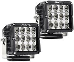 Auxiliary Light, D-Series Pro, 4 in. x 4 in. Square, 12 LEDs, Clear Lens, Driving Light, Sold as a Pair