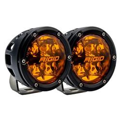 Auxiliary Light, 360 Series LED PRO, 4 in.Diameter, 4 LEDs, Amber Lens, Spot Light, Sold as a Pair