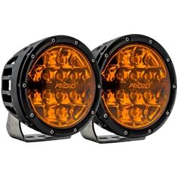 Auxiliary Light, 360 Series LED PRO, 6 in.Diameter, 12 LEDs, Amber Lens, Spot Light, Sold as a Pair