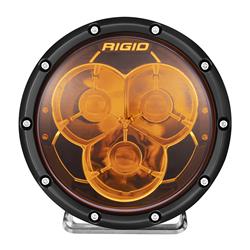 Auxiliary Lights, 360 Series, Laser, Spot, 6 in., Amber LED, Black Aluminum Housing, Clear Lens, Amber Backlighting, Pair