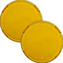 Light Cover, 360-Series, Round, 6 in., Yellow, White Logo, Polycarbonate, Pair