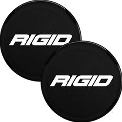 Light Cover, 360-Series, Round, 6 in., Black, White Logo, Polycarbonate, Pair